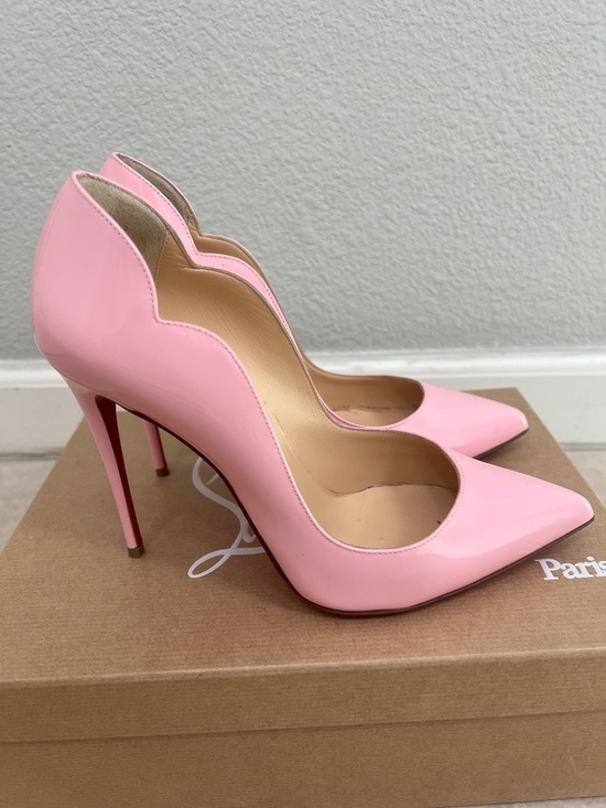 Christian Louboutin Shoes - Christian Louboutin Women's hot chick Pink Scalloped Patent